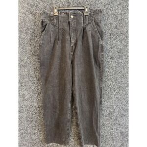 Abercrombie & Fitch A&F Mom Jean High Rise Womens Size 32/14 Black‎ Denim Pants